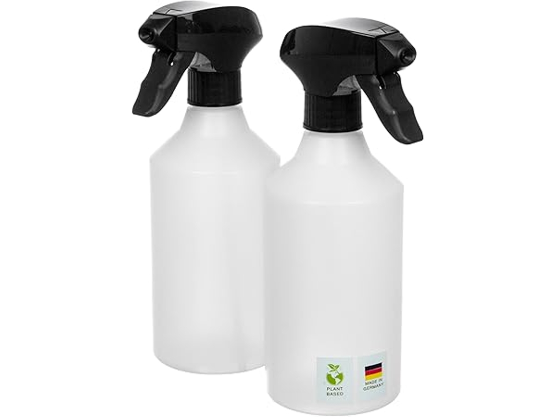 Garrafa de pulverizador sustentável, 2x500 ml, bico ajustável, uso doméstico STELASPLEN