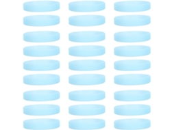Pulseiras de silicone fluorescentes Ukcoco para adultos, não escuras, pacote com 40 unidades, azul luminoso