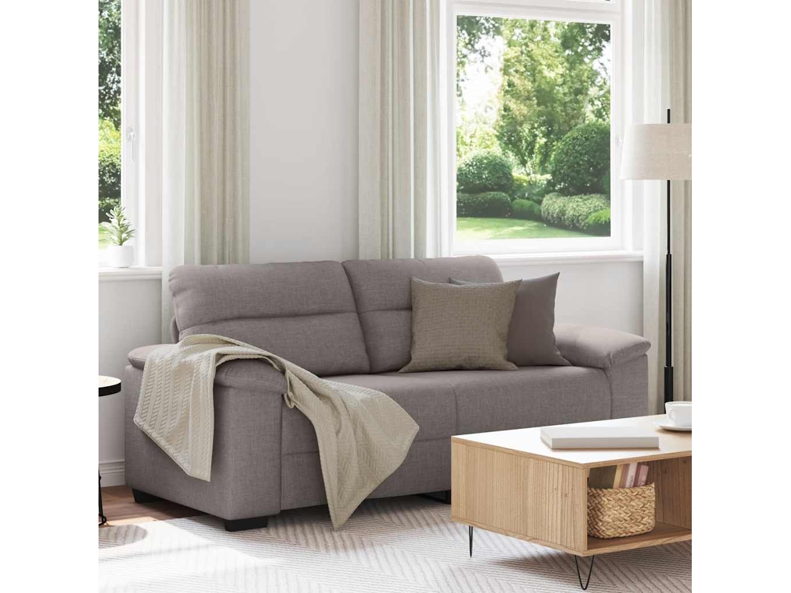 Vidaxl Sofá De 2 Lugares Em Tecido Bege, 180x81x84 Cm