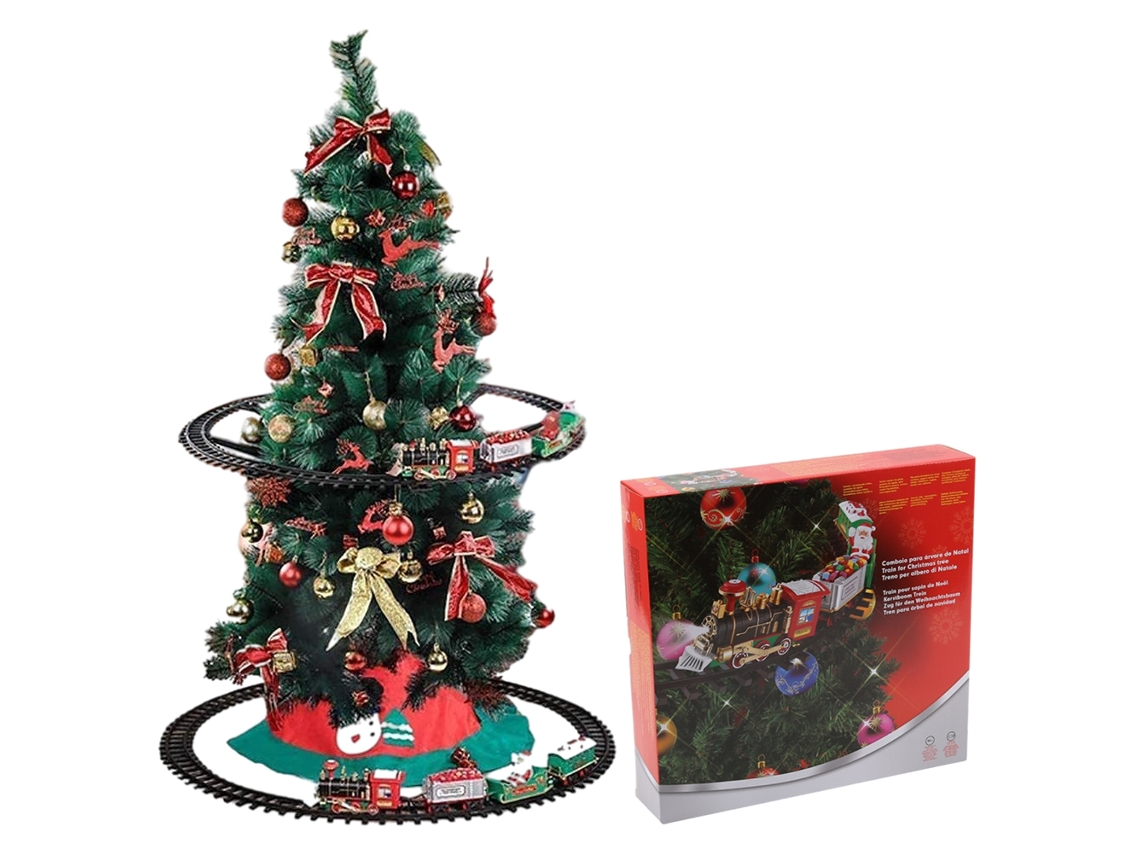 Combo de comboio de Natal com sons e luzes para decoração festiva e diversão em casa LAXISCREED