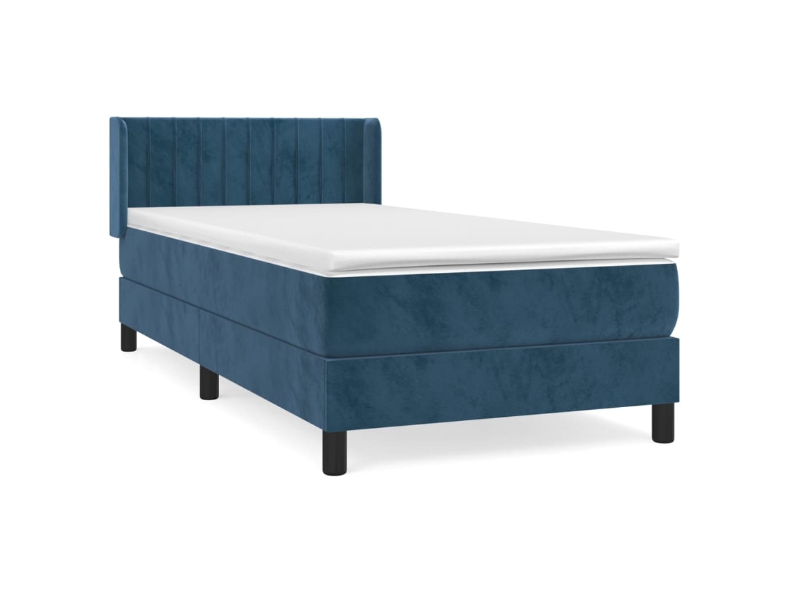 Box Spring Bed, Box Spring Beds Vidaxl Azul Veludo (100 X 200 Cm)
