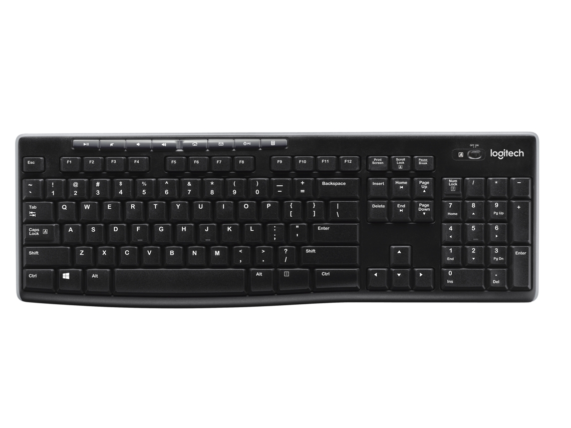 Teclado Logitech K270 (Wireless - Layout US - Teclado Numérico)