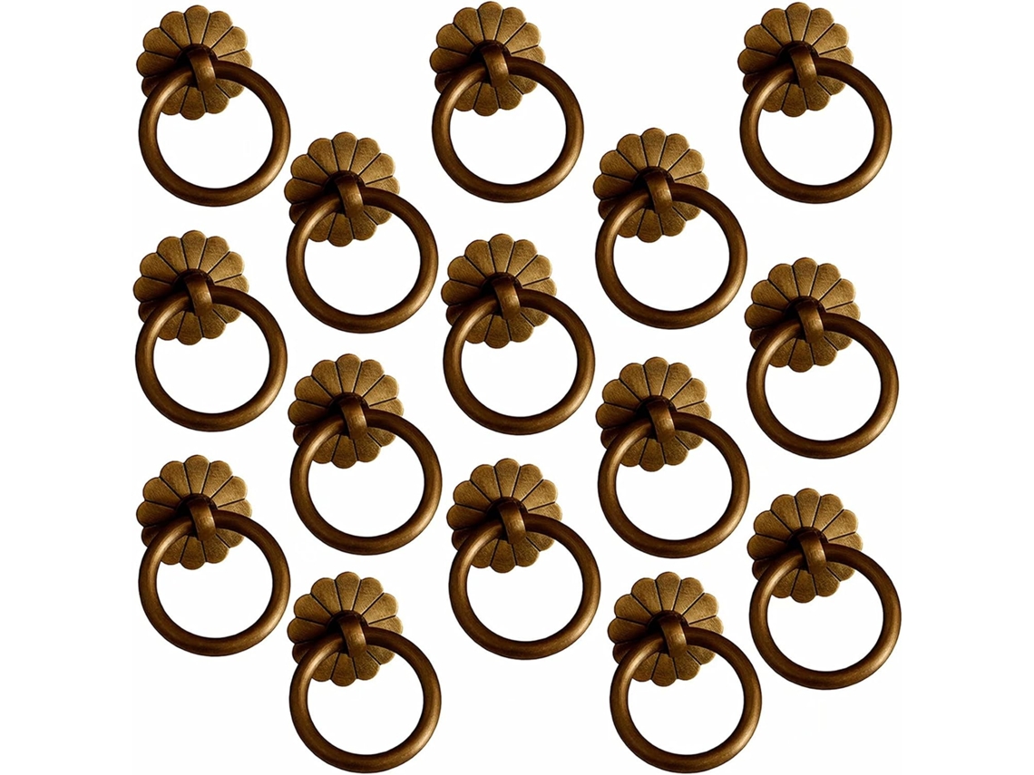 Conjunto De 16 Puxadores Antigos Para Gavetas, Em Bronze, Para Portas E Armários De Cozinha, Com 35mm De Diâmetro