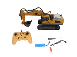Ats escavadora de Controle Remoto 1:20 Escala Tratsor de Construção 11 Canais 2.4ghz Brinquedo com Luz e Música