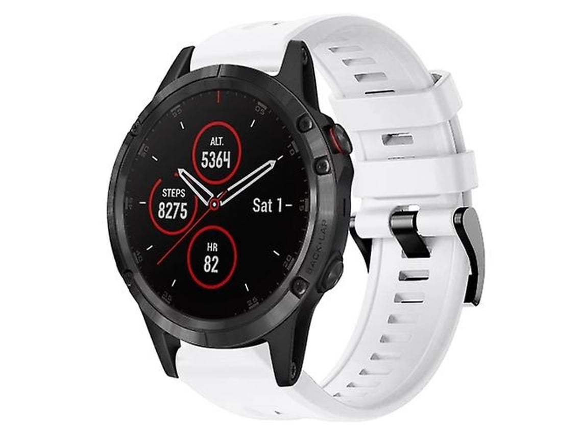Lurelia Pulseira De Relógio Em Silicone Branco Garmin Fenix 5 Plus