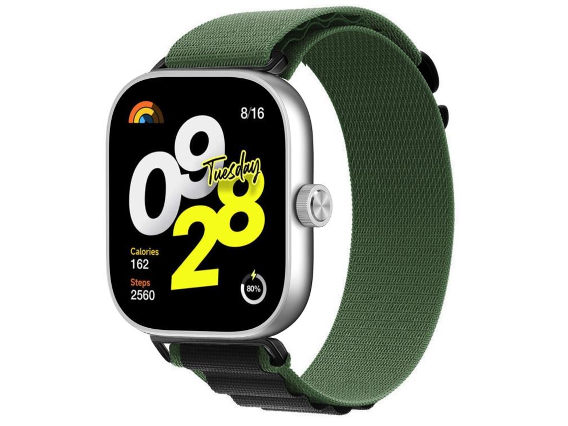 Bracelete Para Redmi Watch 6 / 5 / 4 - Nylon Alpine Loop Verde E Preta