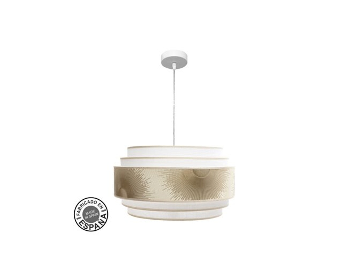 Pingente Nepal 5p 3xe27 Branco/dourado Regx50x50cm Fabrilamp