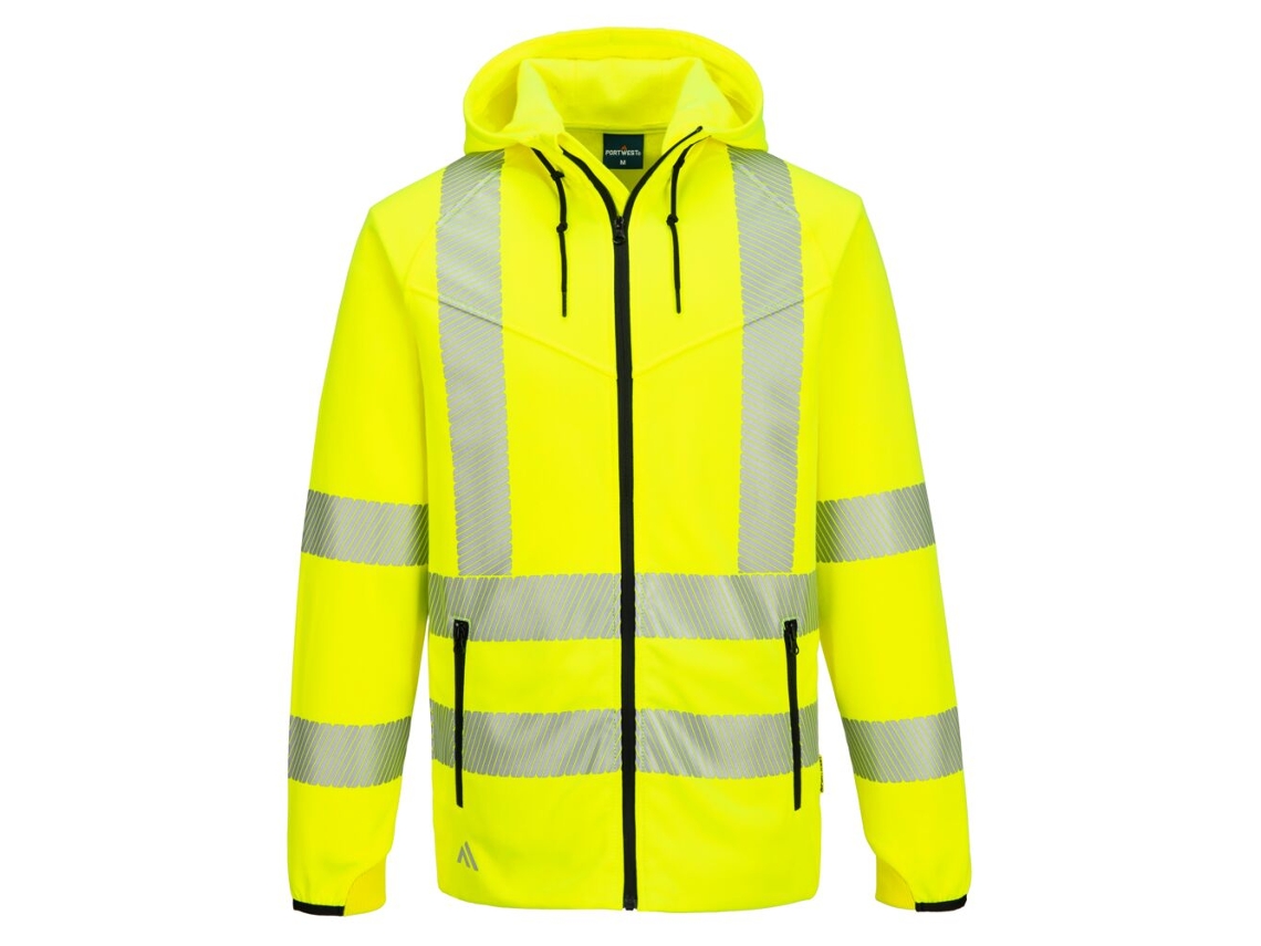 Sweatshirt Com Capuz De Alta Visibilidade Kx3 Sport Com Zíper Amarillo / Xl