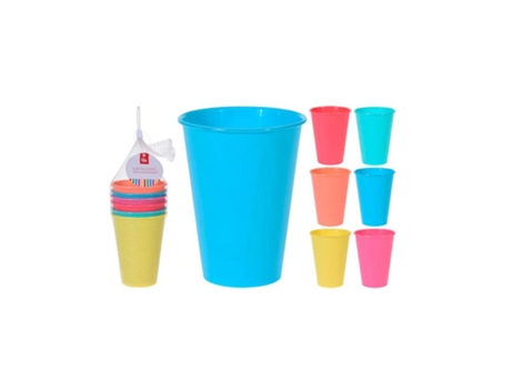 Vasos Plastico 400 Ml Colores 6 Piezas Lote 6 Excellent