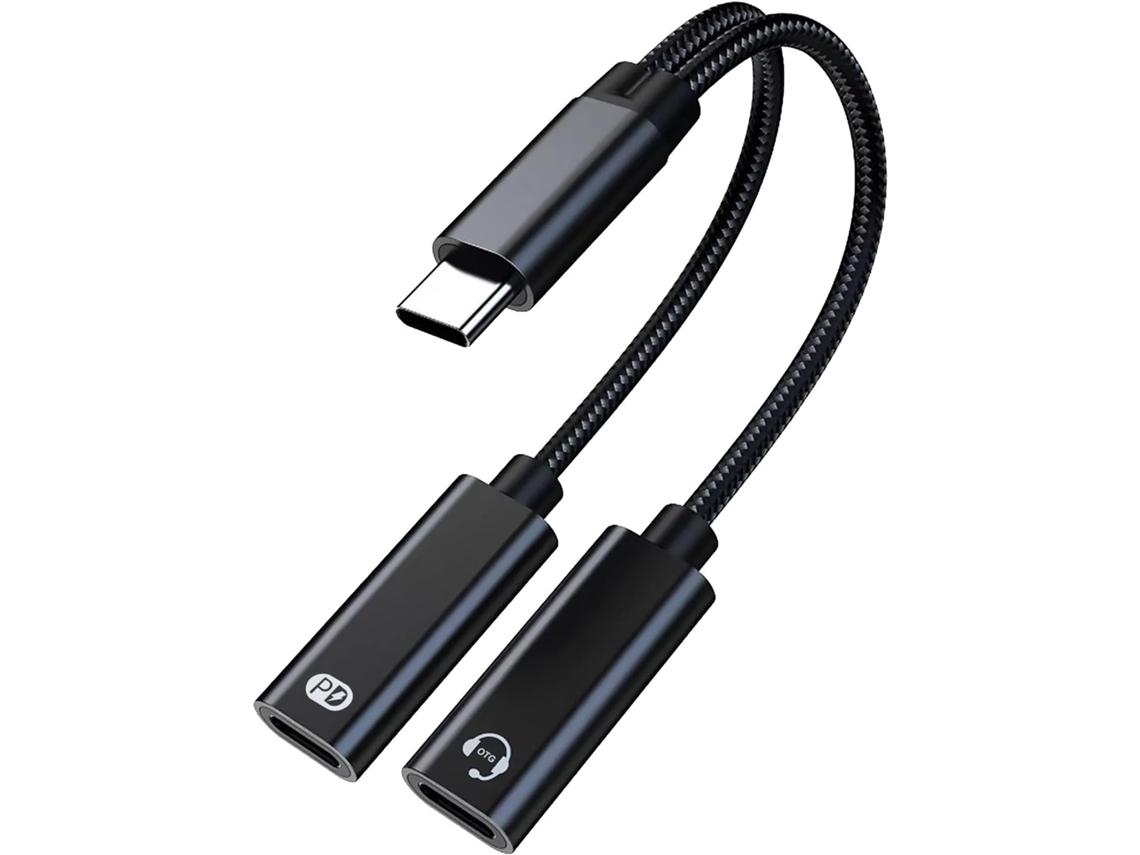 Adaptador Divisor Usb-c Com 1 Entrada E 2 Saídas, Tipo C