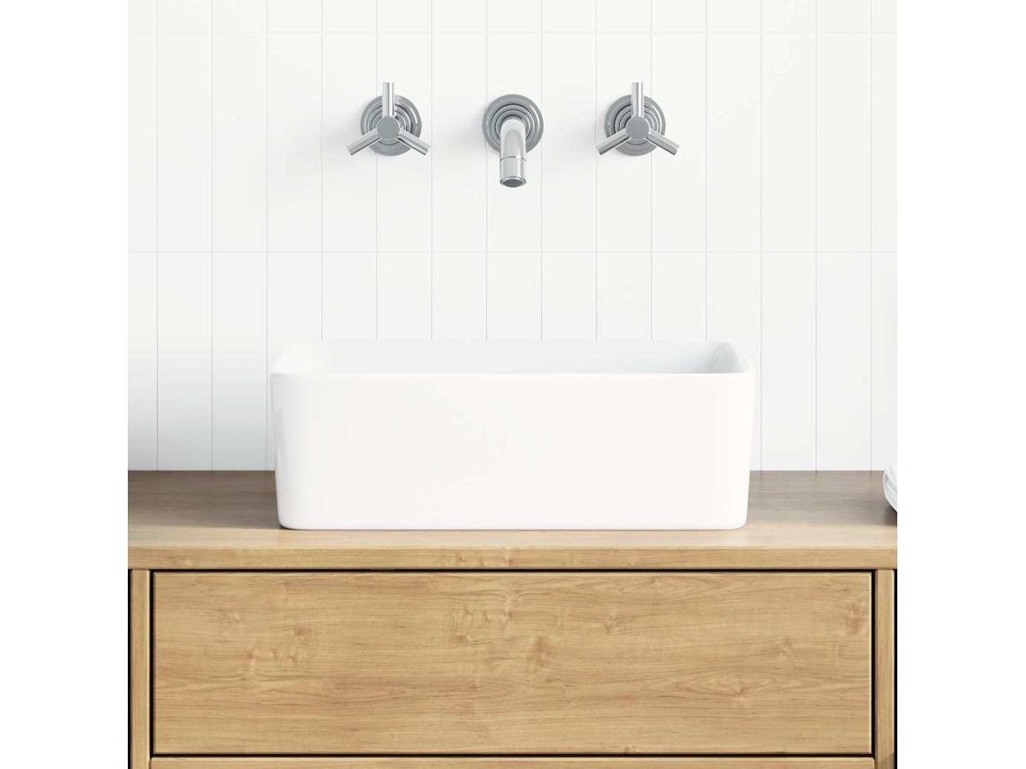 Vidaxl Lavatório 40x30x13 Cm Cerâmica Branco