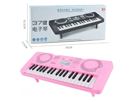 Piano Analógico Eletrónico para Crianças Instrumento Musical Educativo Brinquedos para Bebés 37 Teclas LUGA