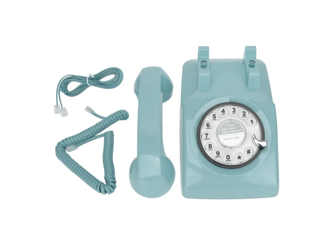 Aetheria telefone Fixo Rotativo Vintage Clássico com Toque Mecânico e Função Hands free para Lar