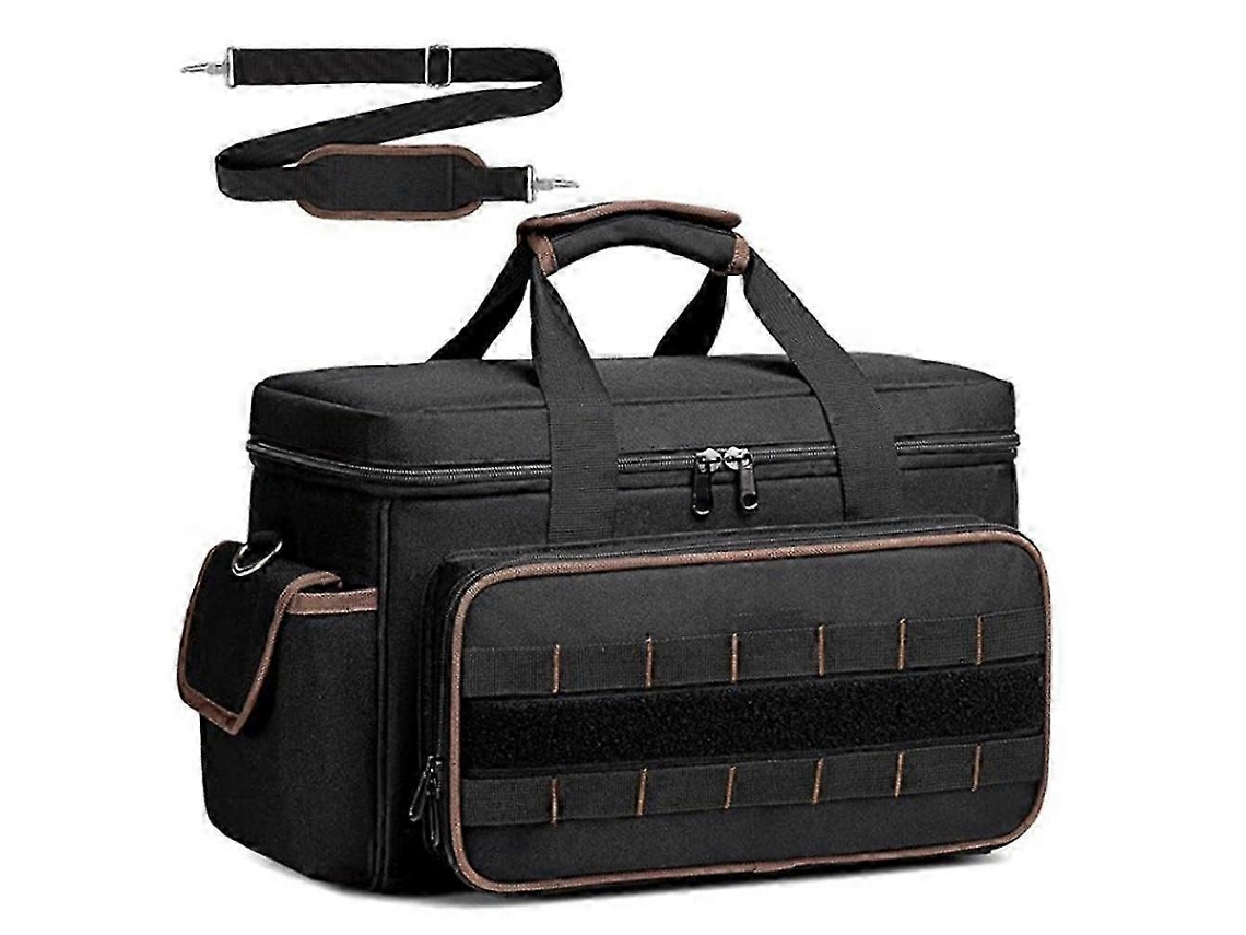 Bolsa De Ferramentas Reforçada De 17 Polegadas Com Ampla Abertura, 20 Bolsos, Kit De Ferramentas Portátil Com Alça De Ombro Para Eletricistas