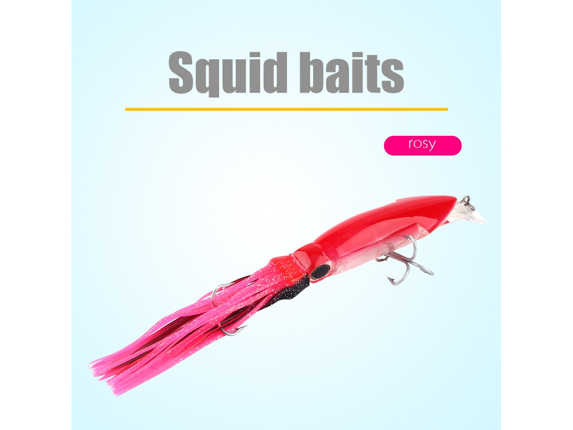 Isca de Pesca Lula 24cm/40g Vermelho Rosa
