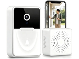 Campainha de Vídeo Sem Fios HALINUIA 1080p com Visão Noturna, Deteção de Movimento e Bateria Recarregável, Comunicação Bidirecional Wifi para S