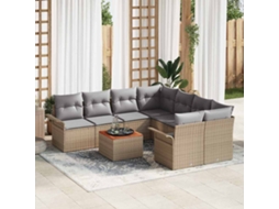 Vidaxl Conjunto De Sofá De Jardim 9 Unid. 8-número De Lugares
