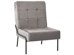 Vidaxl Cadeira De Descanso 65x79x87 Cm Veludo Cinzento-claro