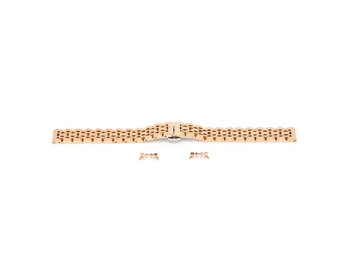 Pulseira de Relógio de Substituição de Aço Inoxidável com Ouro Rosa 12mm S/MARCA