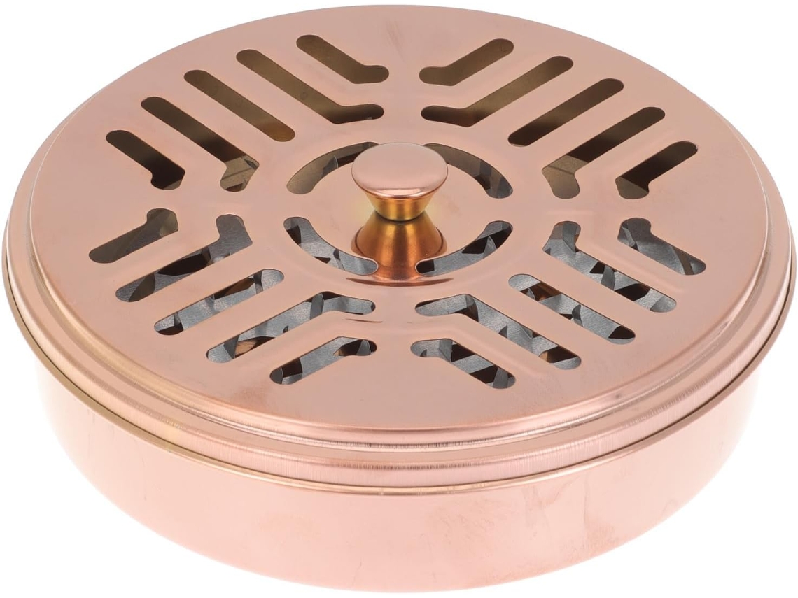Suporte Para Mata Mosquitos Healeved, Espiral De Aço Inoxidável, Tampa Vazada, Anti Escaldante, Ideal Para Uso Doméstico