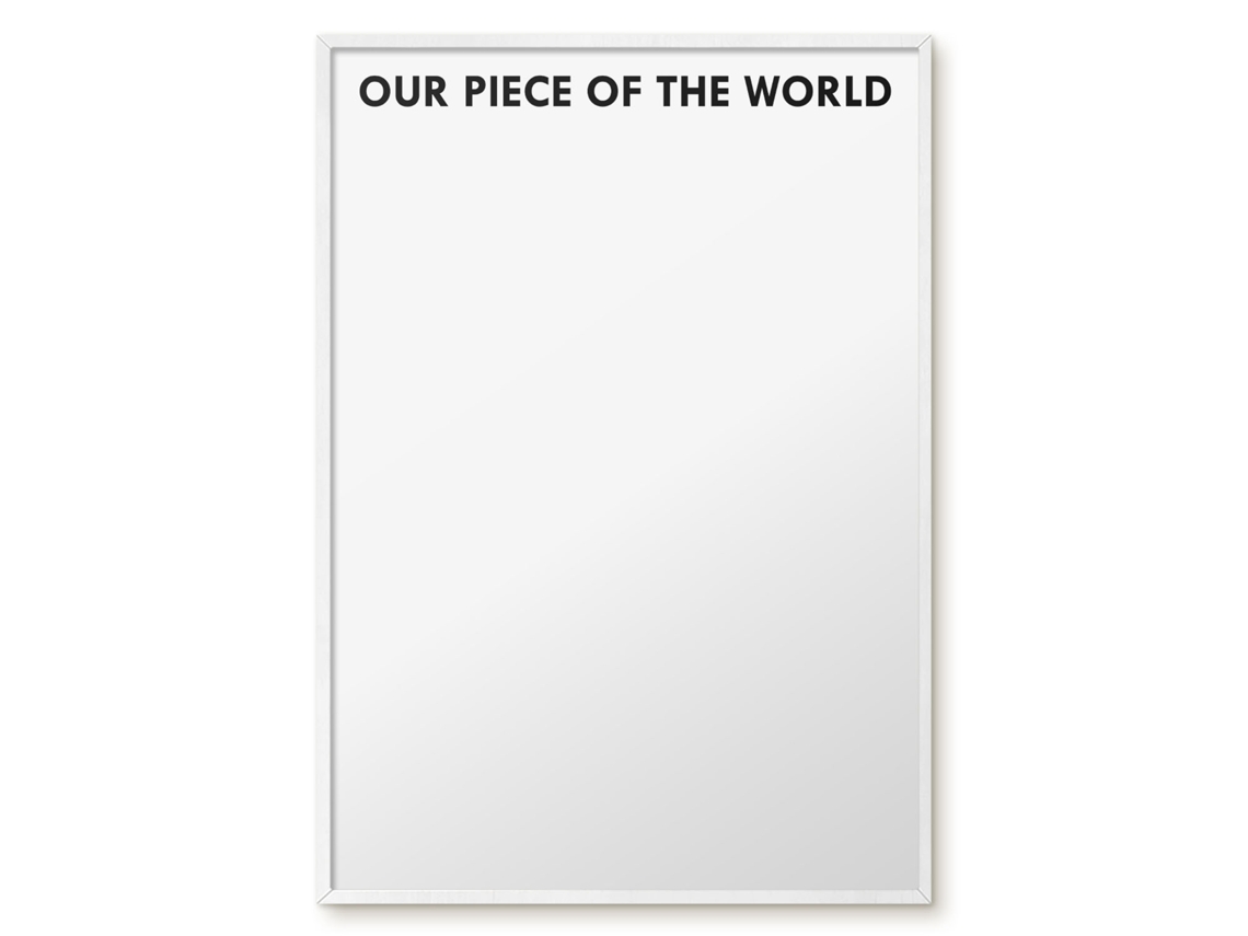 Quadro magnético de parede Nosso Pedaço do Mundo para o quarto Espelharte (70x100 cm)