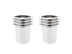 Vidaxl Recipientes Gastronorm 8 Pcs Gn 1/6 200 Mm Aço Inoxidável