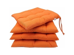Nuevos Produtos 2025, Conjunto De 4 Almofadas De Cadeira De Jardim, 40x40 Cm, Laranja