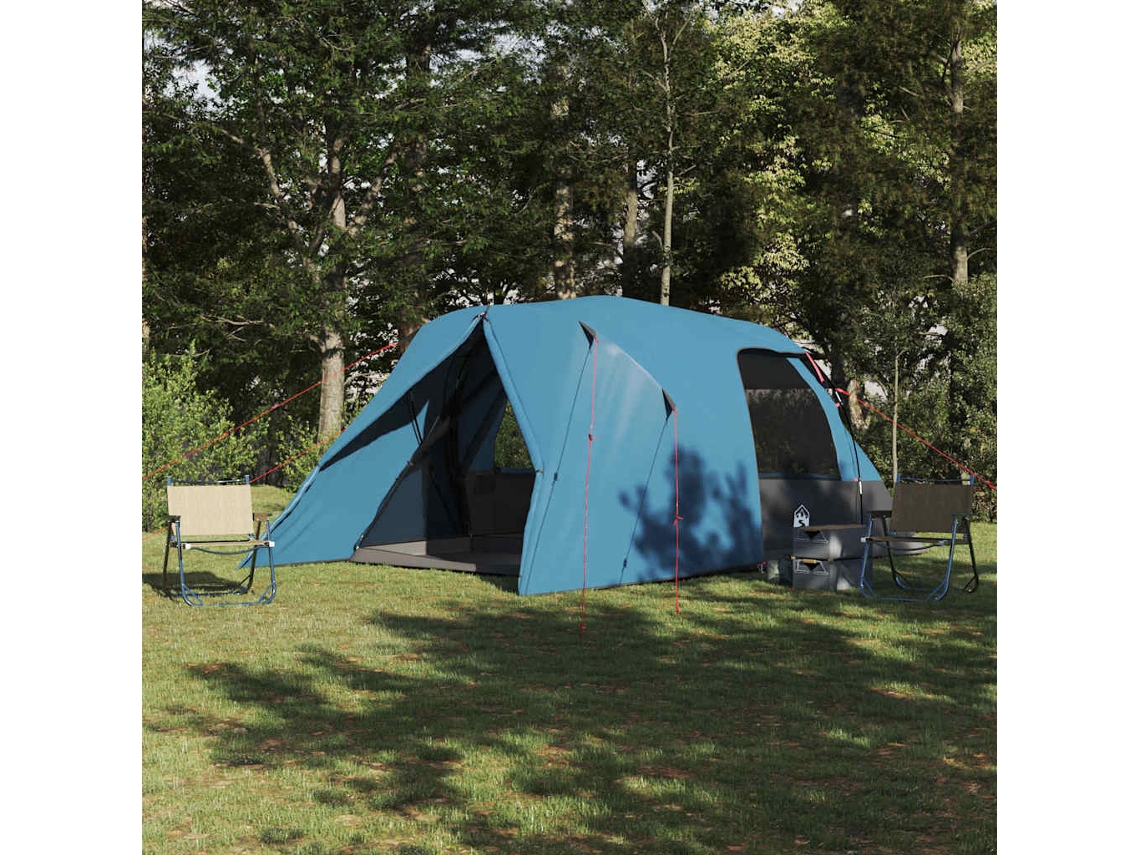 Vidaxl Tenda Domo Para 6 Pessoas Com Telhado Azul 500 X 314 X 206 Cm
