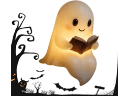 Luminária De Leitura Fantasma Fofa, Luz Noturna Halloween, Luzes