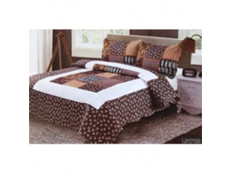 Colcha Acolchoada Estampada Macia Cama Solteiro Casal 240x260cm