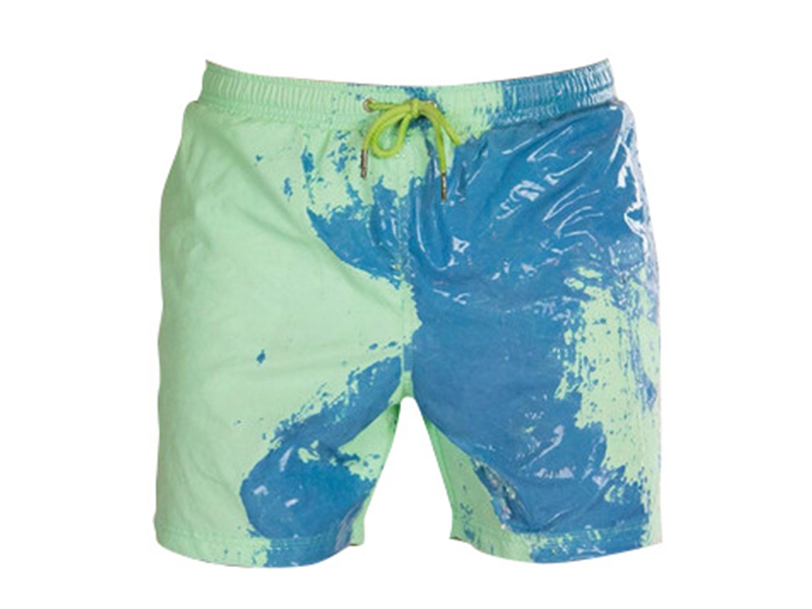Calção Praia Masculino De Mudança De Cor Por Temperatura Tamanho Grande Estilo Fashion