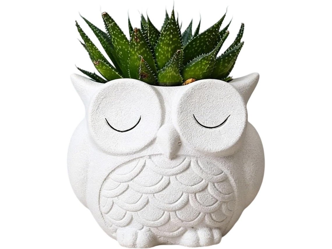 Vaso de Flores Escultural em Forma de Coruja Especificações da Coruja em Miniatura, Elemento Decorativo para Vasos de CHABERLU
