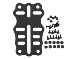 Placa De Extensão Suspensa Drop Leg Em Nylon Preto Com Sistema De Trava Rápida Quick Release Buckle
