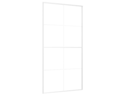 vidaXL Porta deslizante vidro ESG fosco e alumínio 102,5x205 cm branco