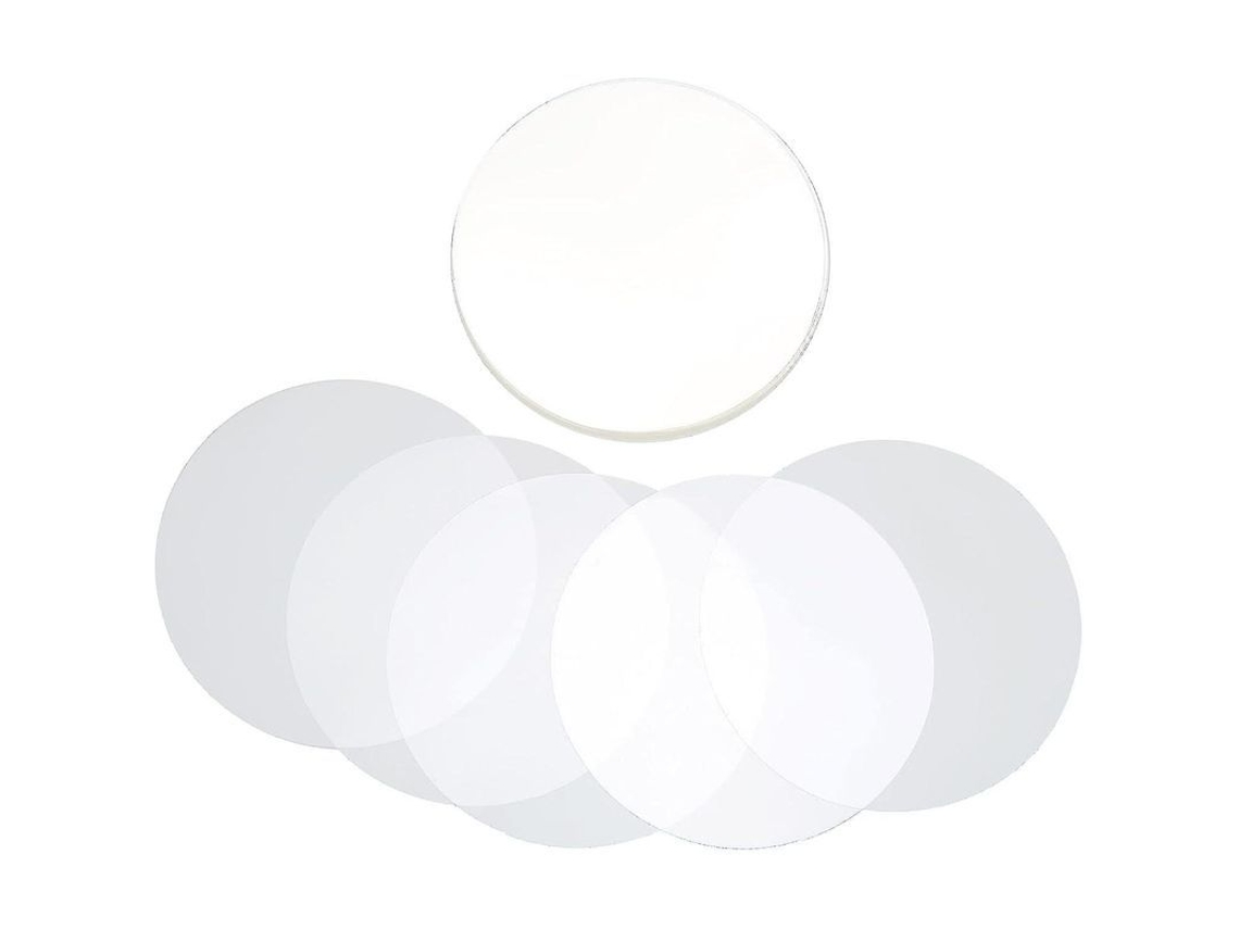 2026 100 Peças Mylar Circulares, Peças de Botões com Grampo Clip e Capa Plástica Transparente, Acessórios para Fabricar Crachás (58mm)