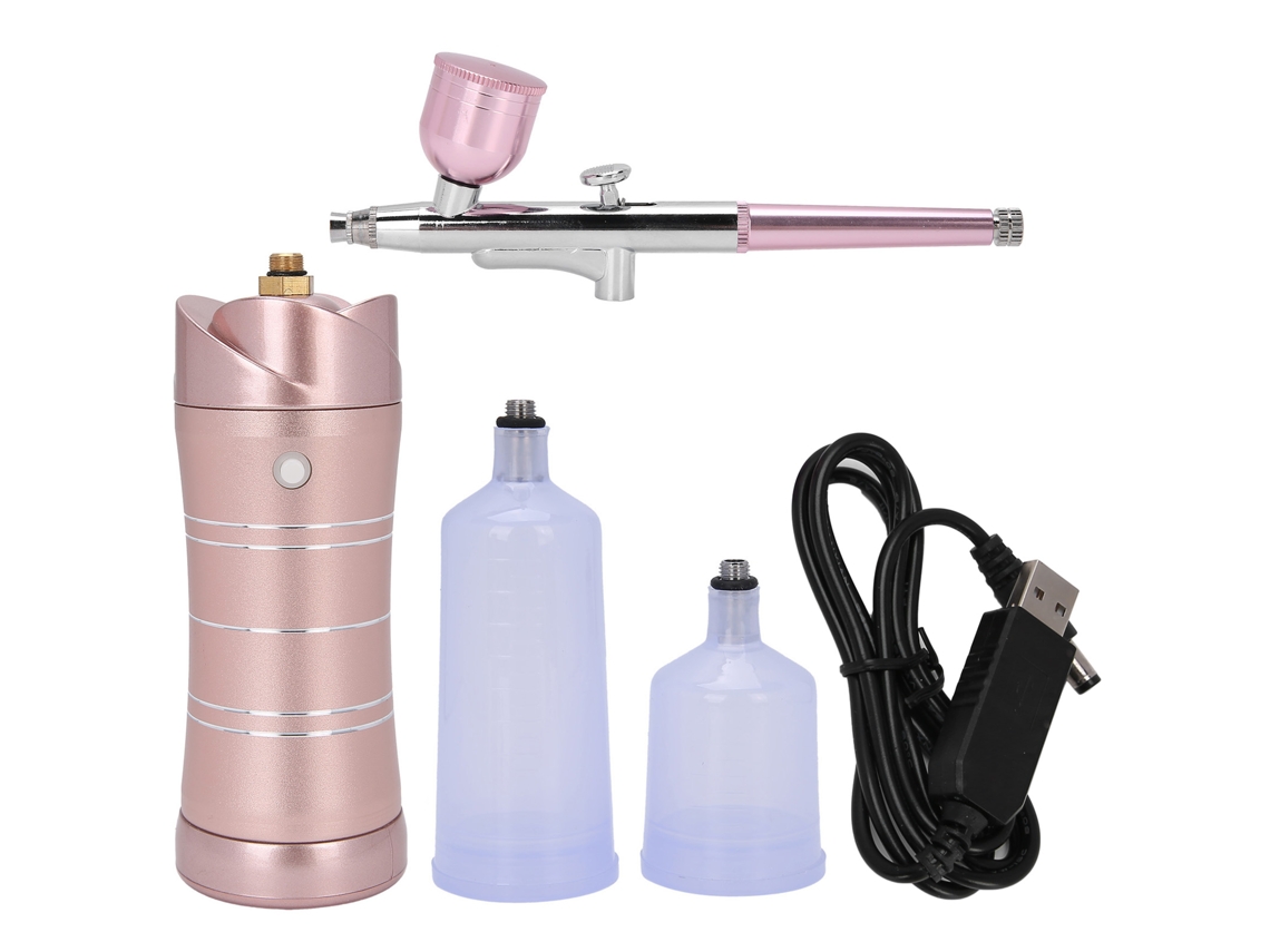 Sprayador De Água E Oxigênio Portátil De Mão Para Rosto Hidratante Nano Spray Airbrush Rosa