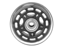 Roda Caster 3in Transparente Silenciosa Pu Com Rolamento 608zz Para Mala Carrinho Patins Acessórios