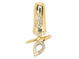Anéis De Forma De Unha Criativos Personalizados Com Pedras Strass Joias De Dedo Abertas Moda Ouro