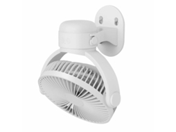 Ventilador De Parede Recarregável Oscilante Laxiscreed Ideal Para Quarto, Cozinha E Casa De Banho