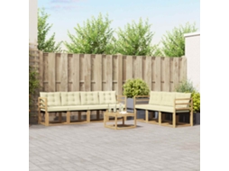 Vidaxl Conjunto De Sofás Para Exterior 8 Unid. Branco E Creme