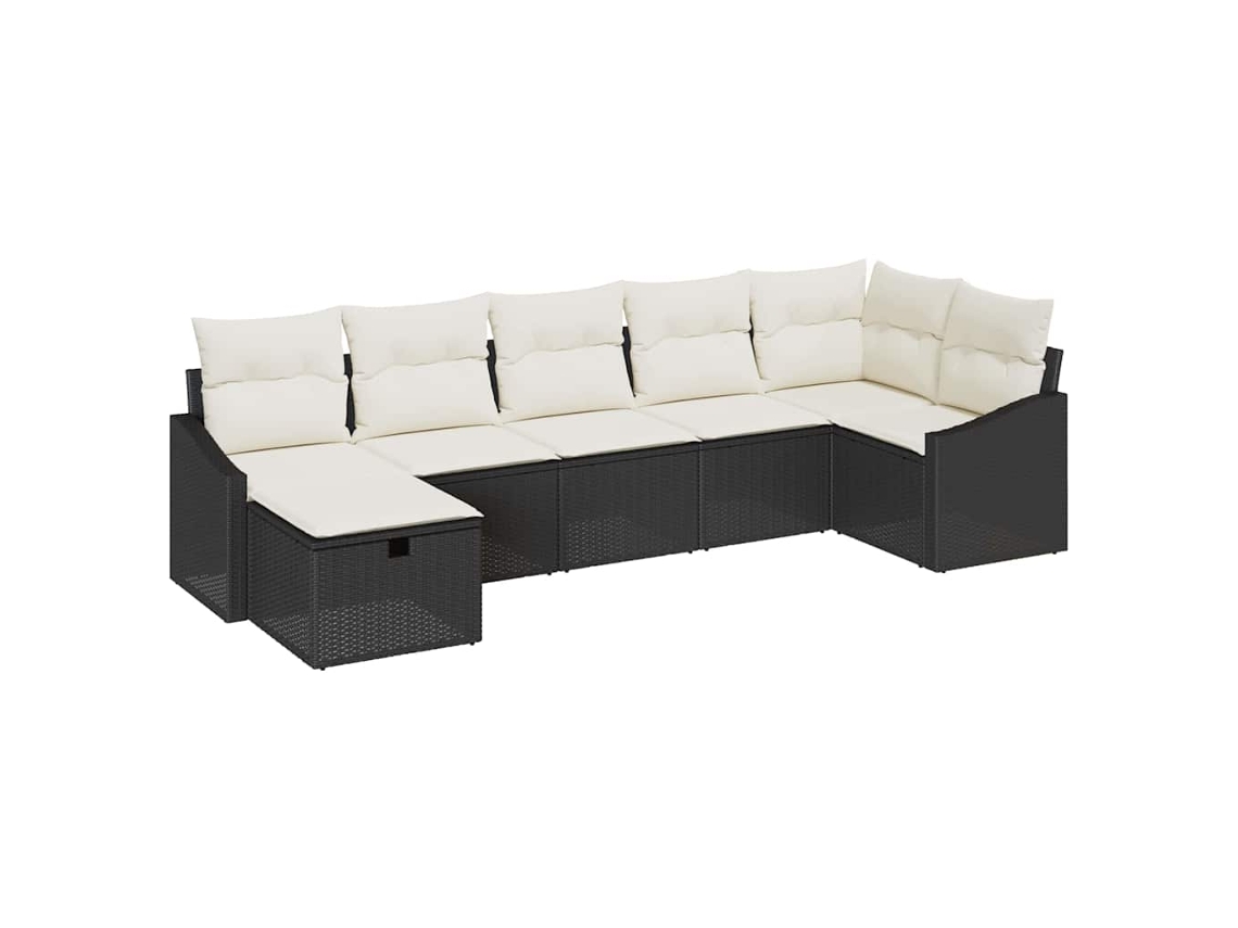 Maison Exclusive - Conjunto De Sofás Com Almofada 7 Pcs Vime Pe