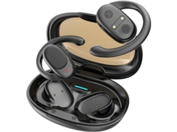 Fones de Ouvido Abertos Bluetooth 5.3 Condução Óssea com Gancho Ipx5 À Prova D'água JIAPEI (preto)