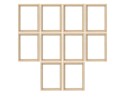 Mali 10pcs Quadros de Foto em Miniatura Diy de Madeira Bétula para Decoração de Bonecas