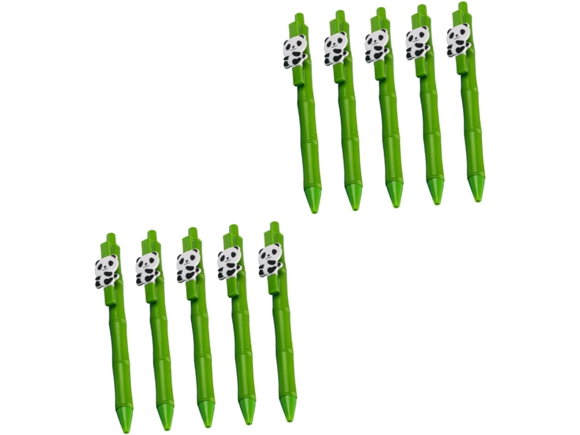 Kit Com 10 Canetas Gel Panda, Criativas Mecanismo De Botão Para