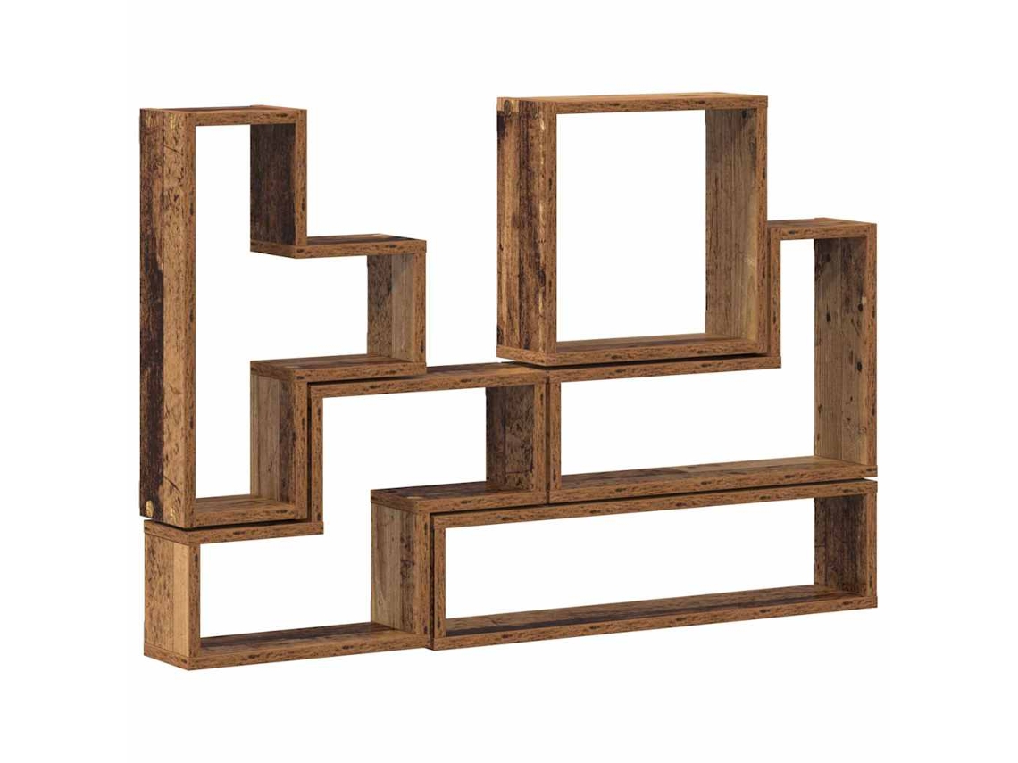 Conjunto 1 Prateleira De Parede Vidaxl Castanho Derivados De Madeira (96 X 12 X 64 Cm)