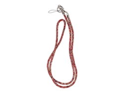 Colar Com Alça Para Celular De 120 Cm - Vermelho Multicolorido Com Glitter