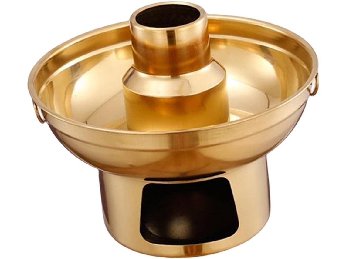 Panela De Aço Inoxidável Para Fondue, Antiaderente, Grande Capacidade, Função De Cozimento, 18 Cm
