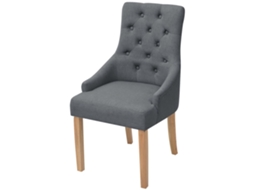 Cadeiras de Jantar 4 Pcs Tecido Cinzento Escuro MAISON EXCLUSIVE