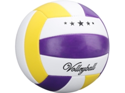 Volley ball Taille 5, Violet, Jaune, Blanc, em Pvc Souple, Entraînement, Pour Débutant Et SFUSHOS