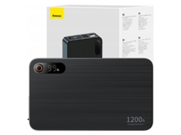 Baseus Pro Carregador De Carro, 12000mah, 1200a, Carregador Portátil/acionador De Partida Usb (preto)